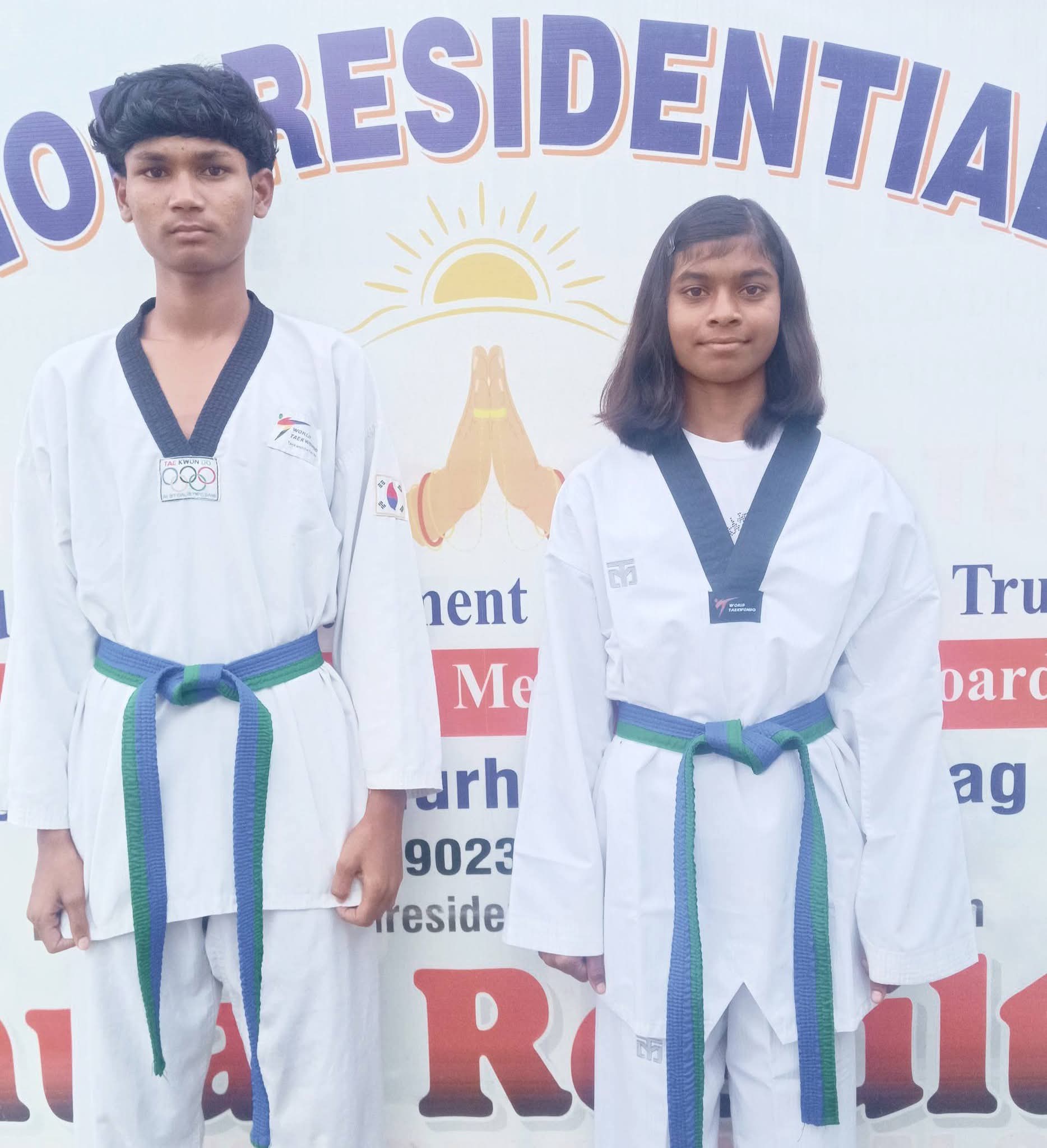 Two Students selected for National Level Taekwondo Championship.